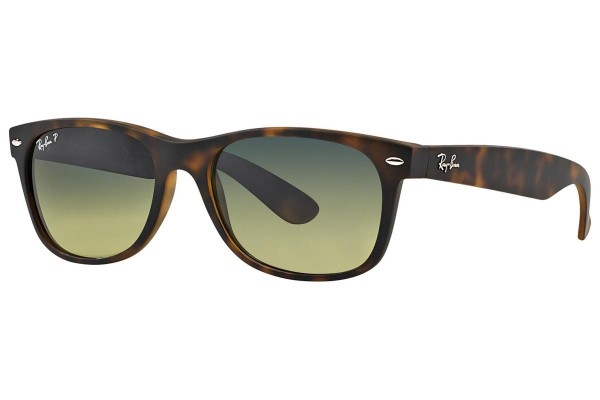 Okulary przeciwsłoneczne Ray-Ban New Wayfarer Classic RB2132 894/76 Polarized Kwadratowe Havana