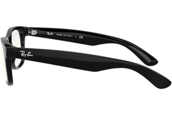 Okulary przeciwsłoneczne Ray-Ban New Wayfarer Everglasses RB2132 901/BF blue-light [non-prescription] Kwadratowe Czarne