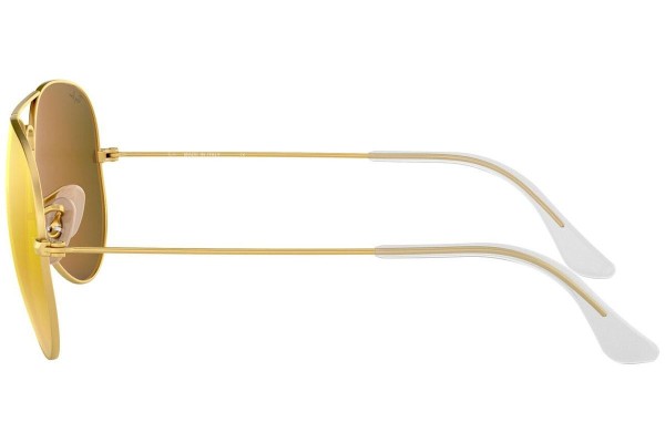 Okulary przeciwsłoneczne Ray-Ban Aviator Flash Lenses RB3025 112/69 Pilotki (Aviator) Złote