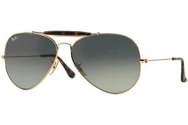 Okulary przeciwsłoneczne Ray-Ban Outdoorsman II Havana Collection RB3029 181/71 Pilotki (Aviator) Złote