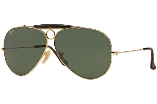 Okulary przeciwsłoneczne Ray-Ban Shooter Havana Collection RB3138 181 Pilotki (Aviator) Złote