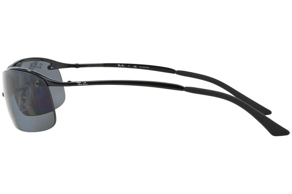 Solbriller Ray-Ban RB3183 002/81 Polarized Rektangulær Sort