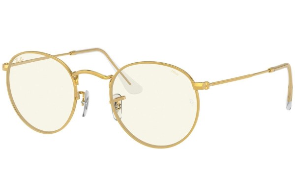 Okulary przeciwsłoneczne Ray-Ban Round Metal Everglasses RB3447 9196BL blue-light [non-prescription] Okrągłe Złote