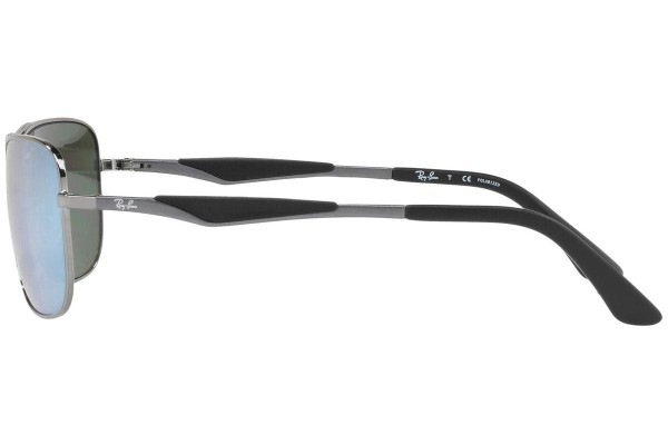 Okulary przeciwsłoneczne Ray-Ban RB3515 004/Y4 Polarized Pilotki (Aviator) Srebrne