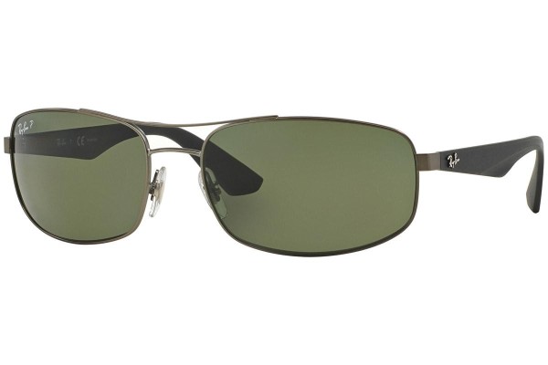 Okulary przeciwsłoneczne Ray-Ban RB3527 029/9A Polarized Prostokątne Szare