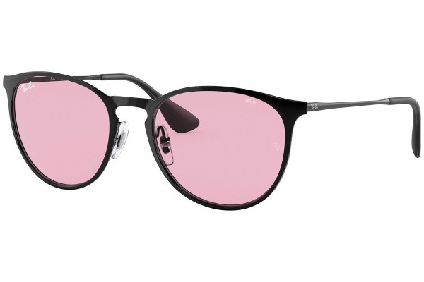 Okulary przeciwsłoneczne Ray-Ban Erika Metal RB3539 002/Q3 Photochromic Okrągłe Czarne