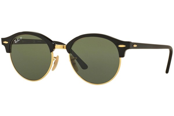 Okulary przeciwsłoneczne Ray-Ban Clubround Classic RB4246 901/58 Polarized Okrągłe Czarne