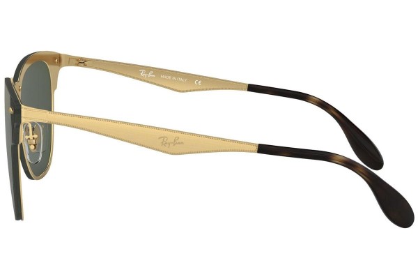 Okulary przeciwsłoneczne Ray-Ban Blaze Clubmaster Blaze Collection RB3576N 043/71 Browline Czarne