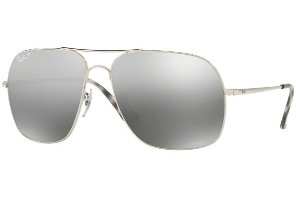 Okulary przeciwsłoneczne Ray-Ban Chromance Collection RB3587CH 003/5J Polarized Pilotki (Aviator) Srebrne