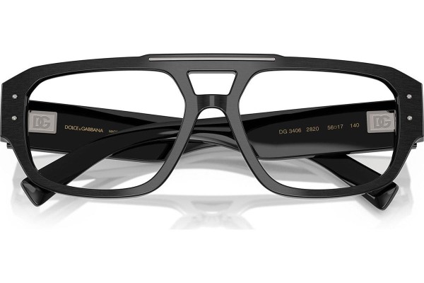 Okulary korekcyjne Dolce & Gabbana DG3406 2820 Kwadratowe Czarne