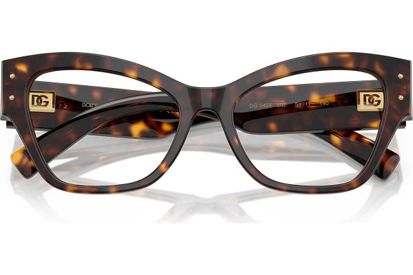 Okulary korekcyjne Dolce & Gabbana DG3404 502 Kwadratowe Havana