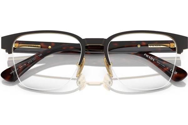 Okulary korekcyjne Prada PRA52V 01U1O1 Browline Brązowe