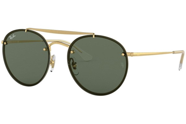 Aurinkolasit Ray-Ban Blaze Round Double Bridge Blaze Collection RB3614N 914071 Pyöreä Kulta