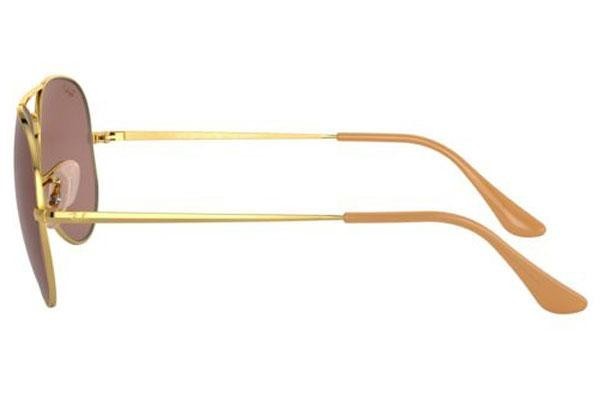Okulary przeciwsłoneczne Ray-Ban Aviator Metal II RB3689 9064AF Polarized Pilotki (Aviator) Złote
