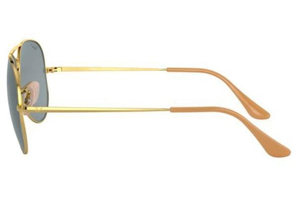 Okulary przeciwsłoneczne Ray-Ban Aviator Metal II RB3689 9064S2 Polarized Pilotki (Aviator) Złote