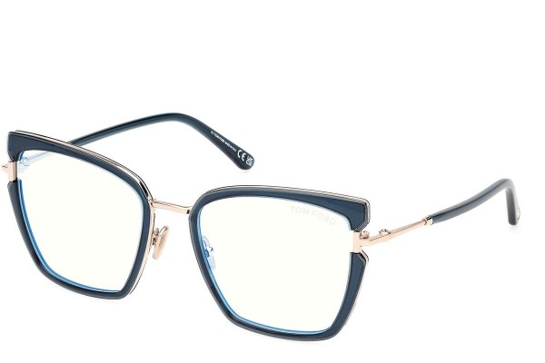 Okulary korekcyjne Tom Ford FT5984-B 092 Kocie oczy Niebieskie