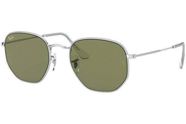 Okulary przeciwsłoneczne Ray-Ban Hexagonal RB3548 91984E Pilotki (Aviator) Srebrne