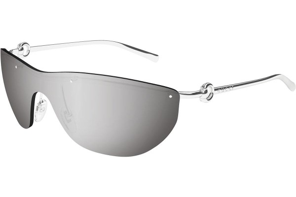 Okulary przeciwsłoneczne Gucci GG1700S 002 Pojedyncze | Shield Srebrne