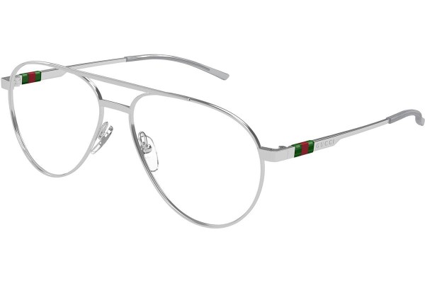 Okulary korekcyjne Gucci GG1679O 001 Pilotki (Aviator) Srebrne