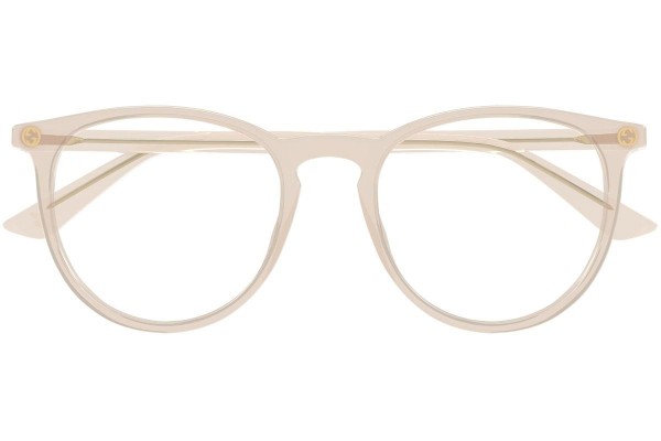 Okulary korekcyjne Gucci GG0027O 009 Okrągłe Żółte