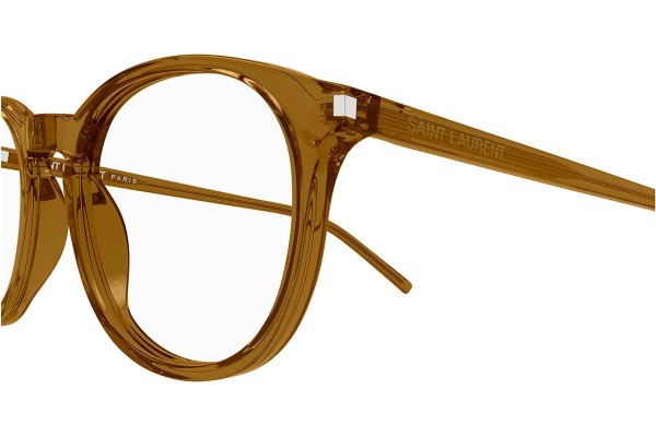 Glasses Saint Laurent SL106 020 Okrągłe Brązowe