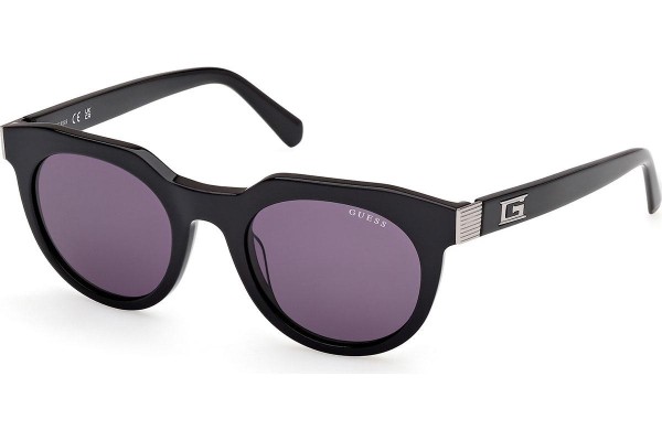 Okulary przeciwsłoneczne Guess GU00214 01A Okrągłe Czarne