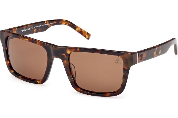 Okulary przeciwsłoneczne Timberland TB00042 54H Polarized Kwadratowe Havana