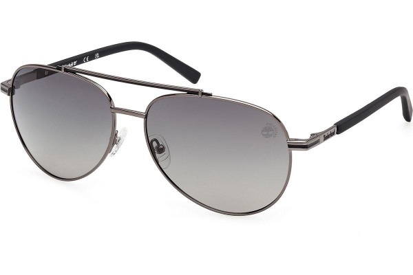 Okulary przeciwsłoneczne Timberland TB00039 08D Polarized Pilotki (Aviator) Szare