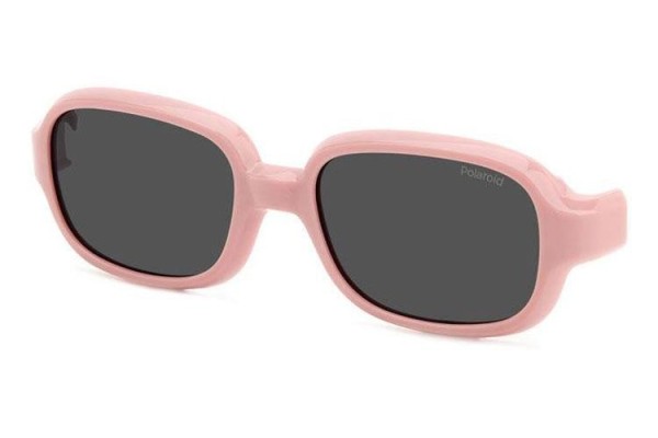 Ochelari de soare Polaroid Junior PLDK003CL-ON 35J Dreptunghiulari Roz