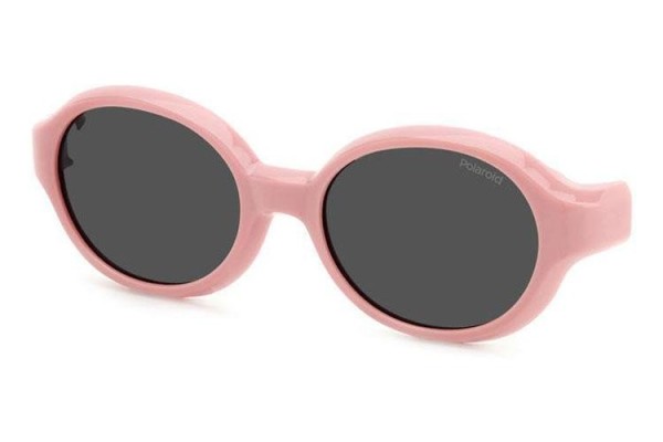 Ochelari de soare Polaroid Junior PLDK004CL-ON 35J Ovali Roz