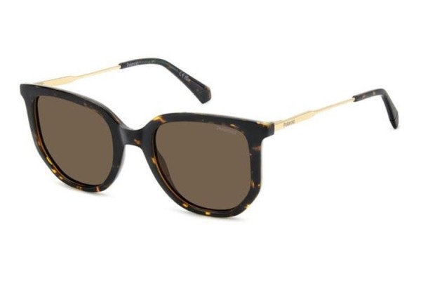 Okulary przeciwsłoneczne Polaroid PLD4185/S/X 086/SP Polarized Kocie oczy Havana