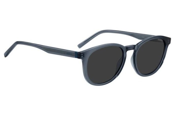 Okulary przeciwsłoneczne HUGO HG1357/S PJP/IR Kwadratowe Niebieskie