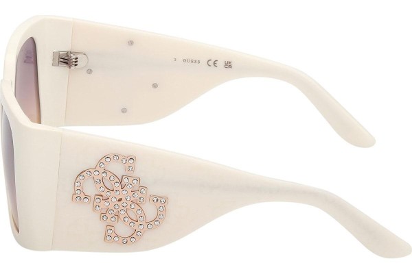 Okulary przeciwsłoneczne Guess GU00201-H 21Z Kwadratowe Białe