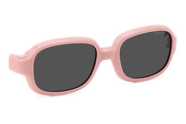 Ochelari de soare Polaroid Junior PLDK003CL-ON 35J Dreptunghiulari Roz