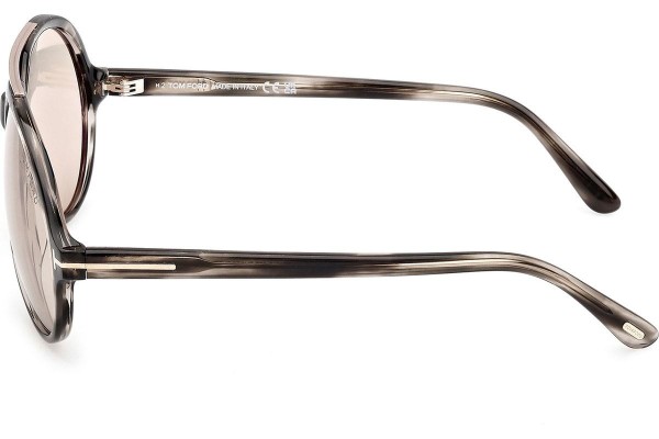Okulary przeciwsłoneczne Tom Ford Aalto FT1210 56E Pilotki (Aviator) Szare