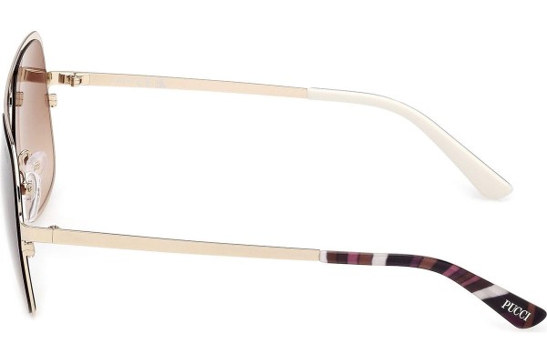 Ochelari de soare Emilio Pucci EP0238 32F Pătrați Aurii