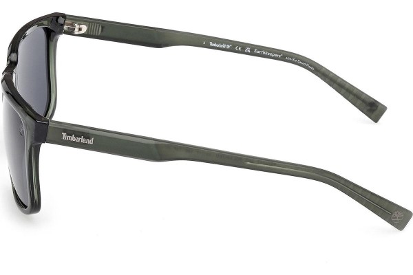 Okulary przeciwsłoneczne Timberland TB00037 96D Polarized Kwadratowe Zielone