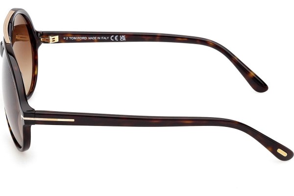 Okulary przeciwsłoneczne Tom Ford Aalto FT1210 52F Pilotki (Aviator) Havana