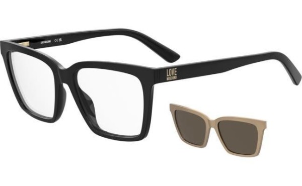 Okulary korekcyjne Love Moschino MOL661/C R60/16 Kocie oczy Czarne