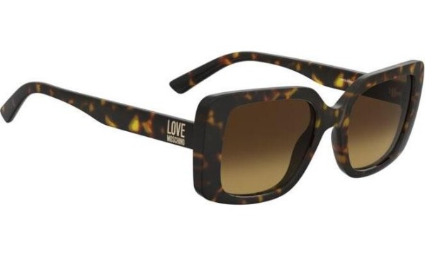 Okulary przeciwsłoneczne Love Moschino MOL090/S 086/5U Kocie oczy Havana