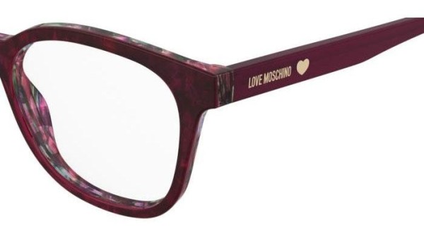 Okulary korekcyjne Love Moschino MOL655 8CQ Kocie oczy Czerwone