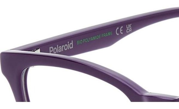 Okulary korekcyjne Polaroid Junior PLDD845 B3V Kwadratowe Fioletowe
