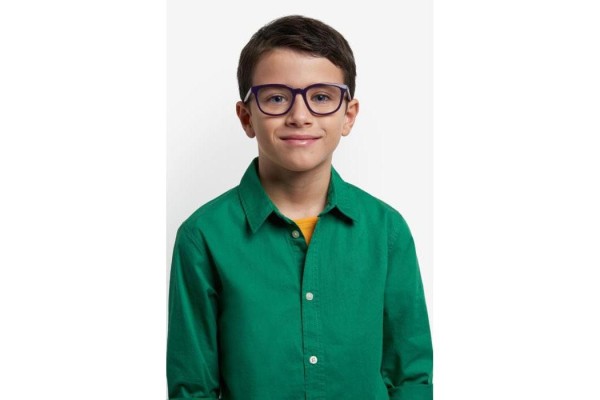 Okulary korekcyjne Polaroid Junior PLDD845 B3V Kwadratowe Fioletowe
