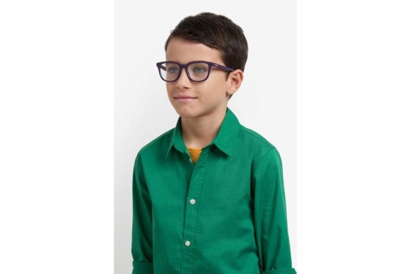 Okulary korekcyjne Polaroid Junior PLDD845 B3V Kwadratowe Fioletowe