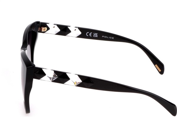 Okulary przeciwsłoneczne Police Hedron 2 SPLL36 0700 Kocie oczy Czarne
