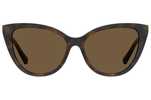 Okulary korekcyjne Love Moschino MOL066/CS 05L/70 Kocie oczy Havana