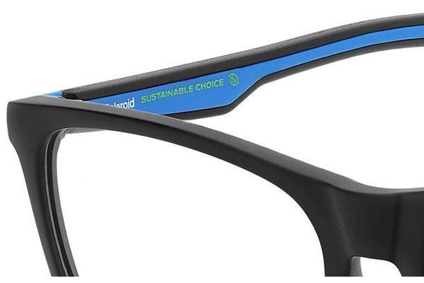 Okulary korekcyjne Polaroid PLDD517 0VK Prostokątne Czarne