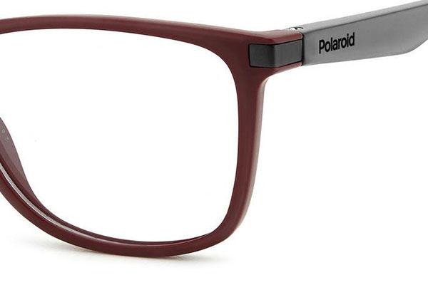 Okulary korekcyjne Polaroid PLDD514 LHF Prostokątne Czerwone