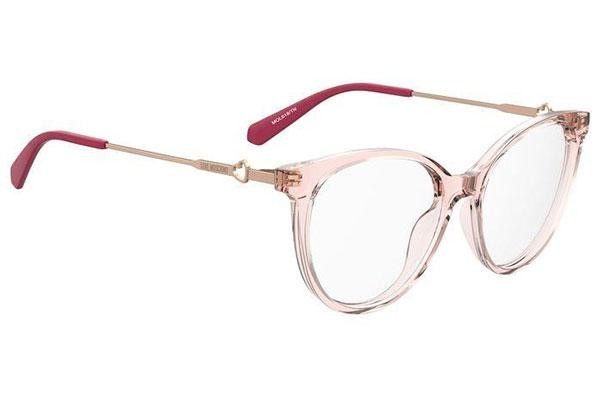 Okulary korekcyjne Love Moschino MOL618/TN 35J Kocie oczy Różowe