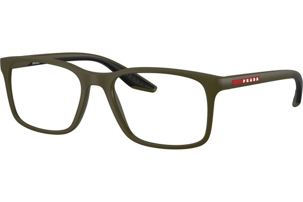 Okulary korekcyjne Prada Linea Rossa PS08RV 15X1O1 Kwadratowe Zielone